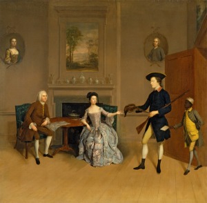 Arthur Devis, John Orde, His Wife Anne, and His Eldest Son William. (between 1754 and 1756) Yale Center for British Art, Paul Mellon Collection